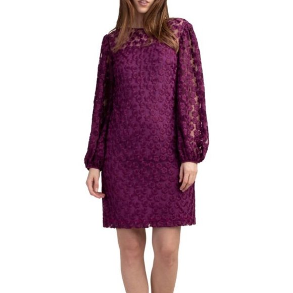 Trina Turk Dresses & Skirts - Trina Turk Floral Airie Dress, Women's Size 10 - Dark Purple
